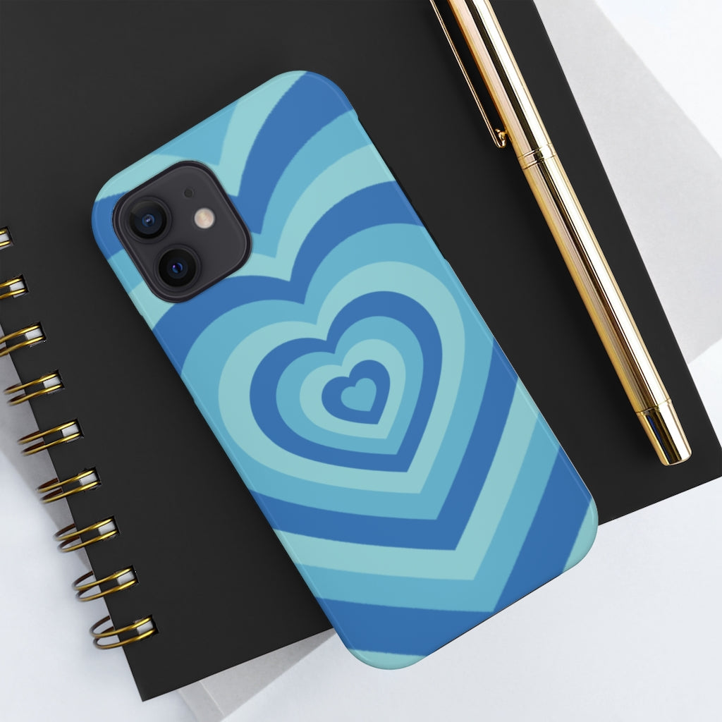 Blue Hearts iPhone Case