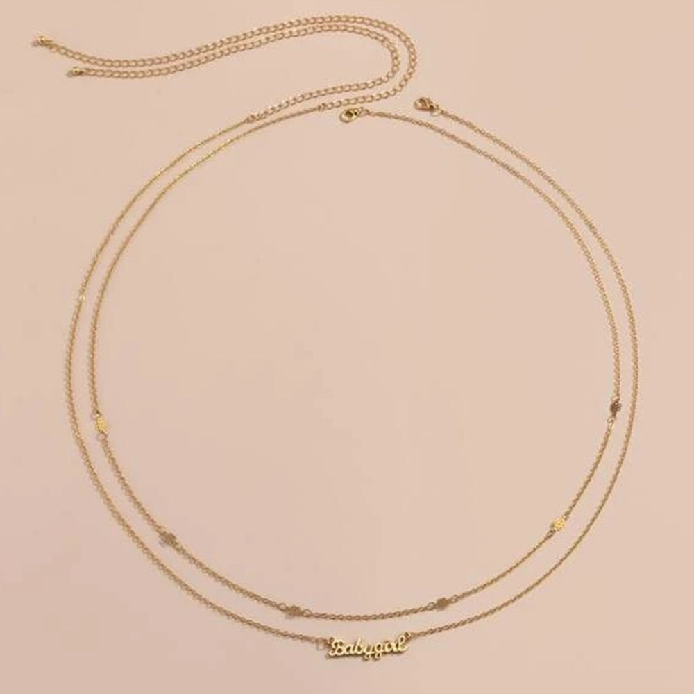 Personalized Belly Chain Necklace