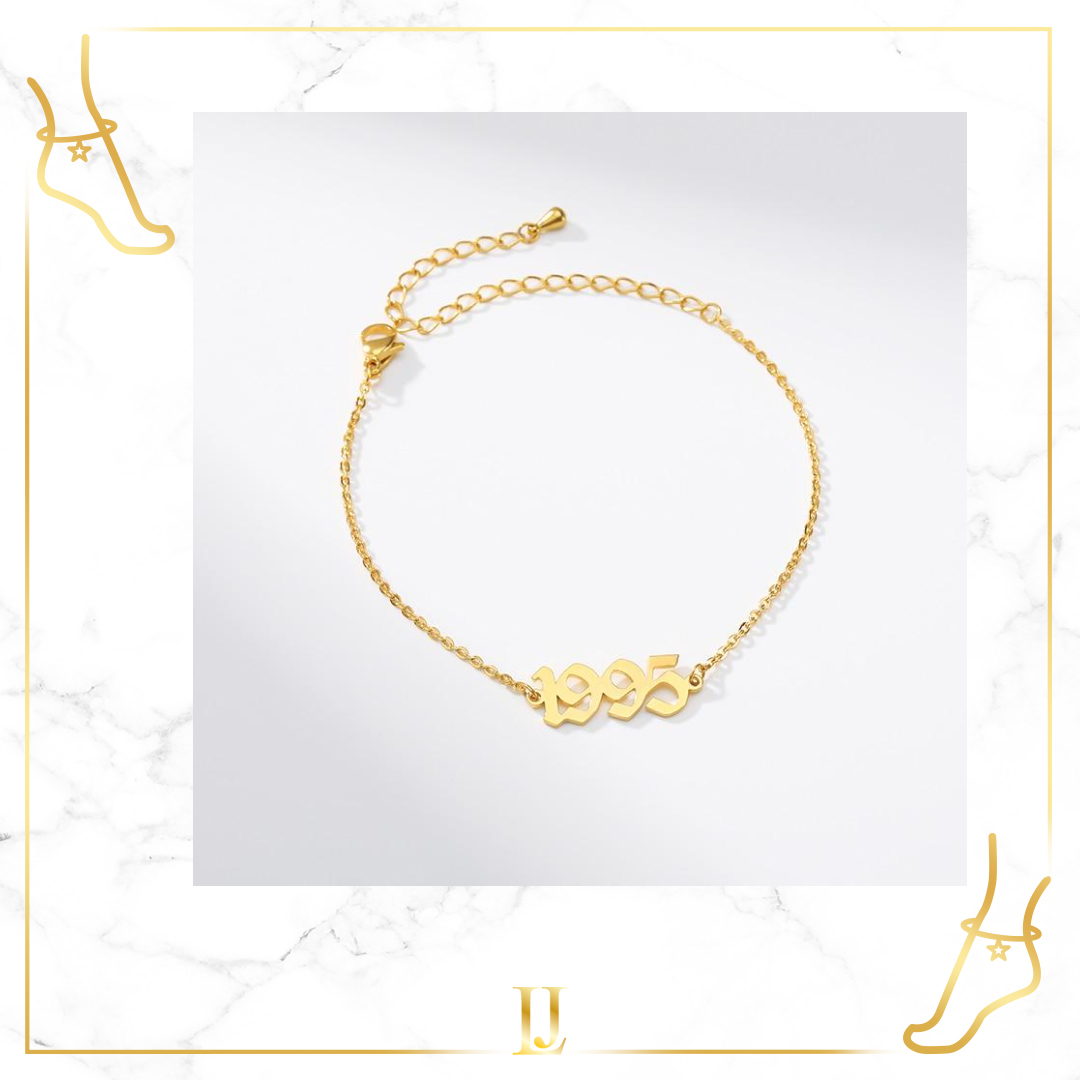 Birth Year Anklet Bracelet - Limitless Jewellery