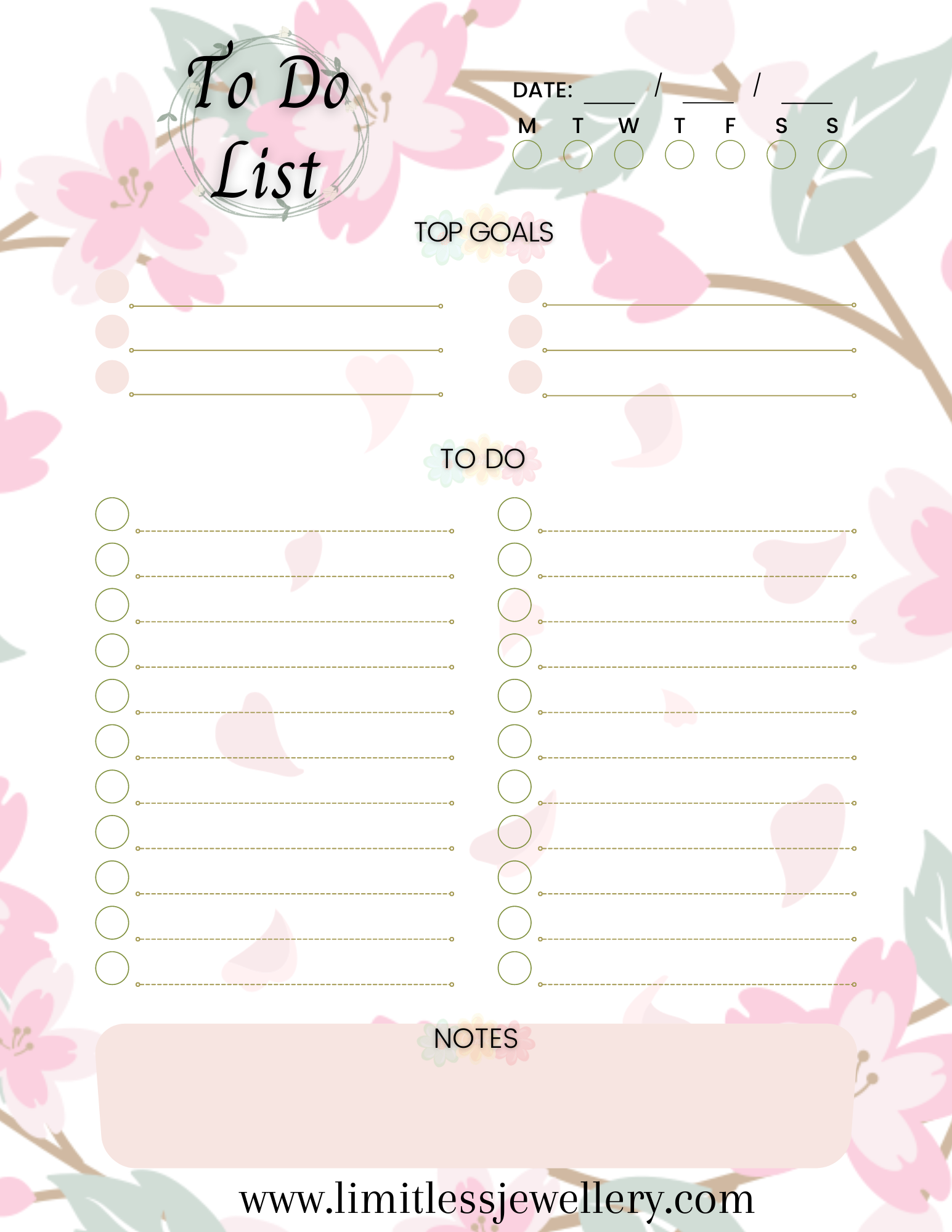 Free Printable To Do List