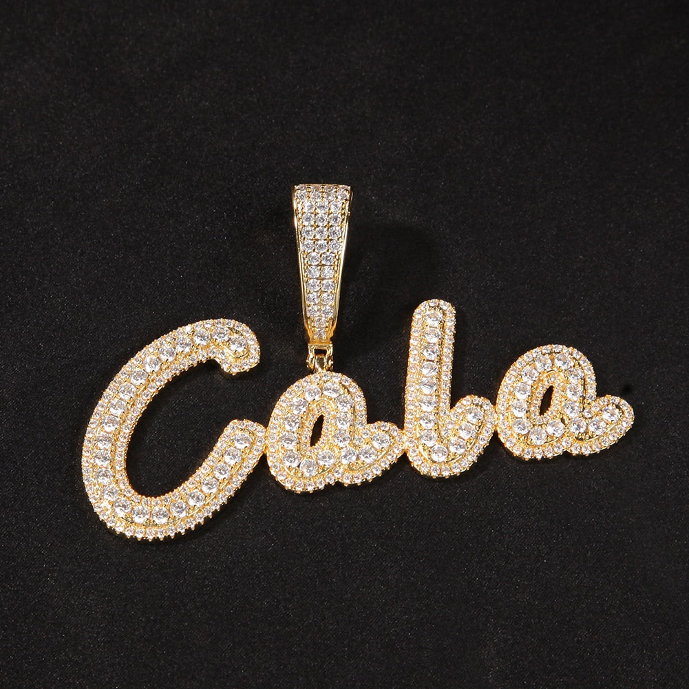 Personalized Ice Baguette Necklace