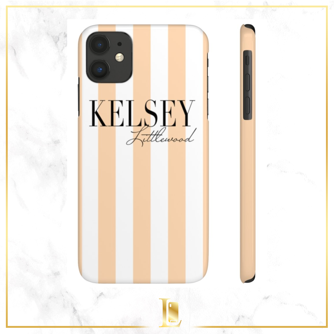 Personalized Peach La Mode iPhone Case