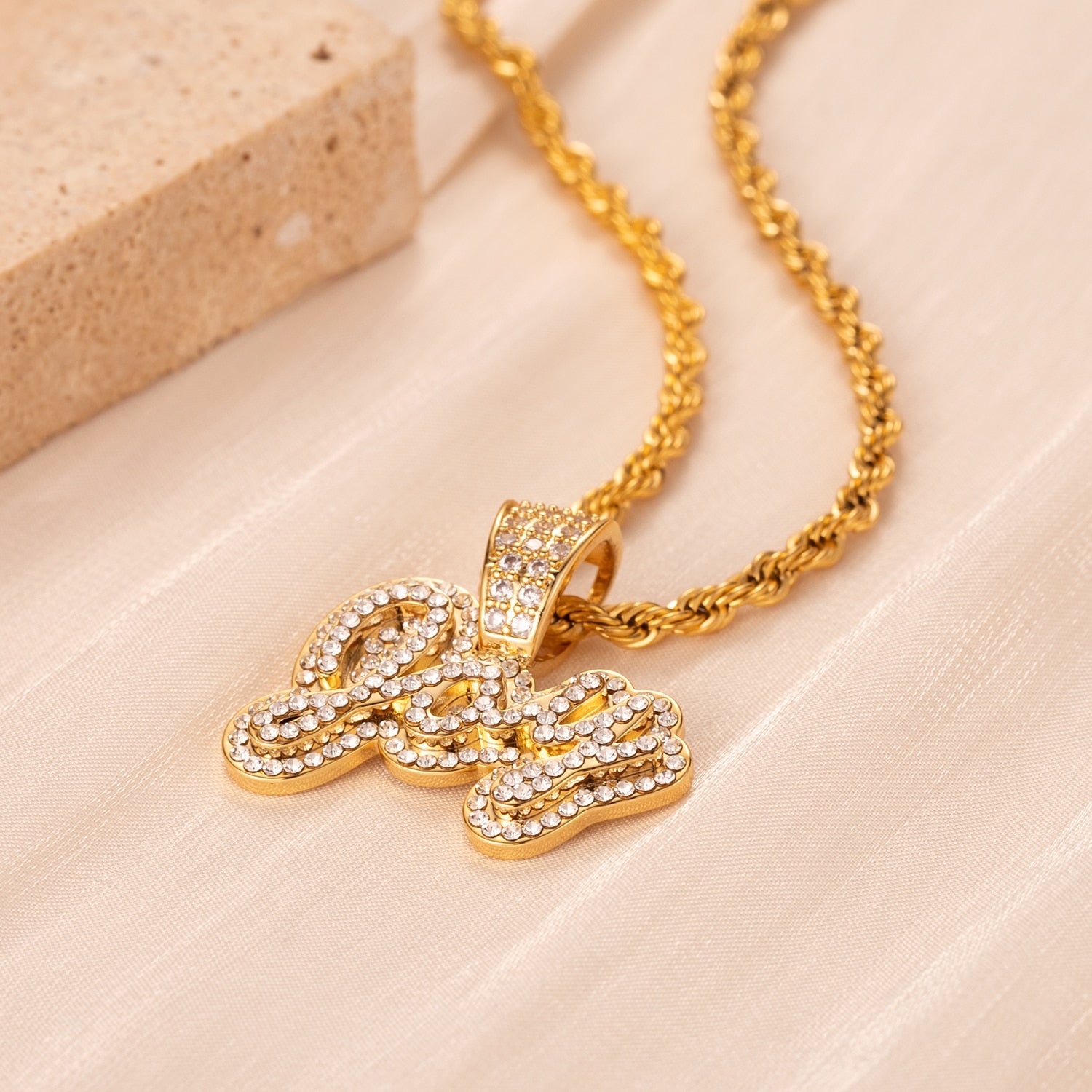 Personalized Iced Cursive Necklace