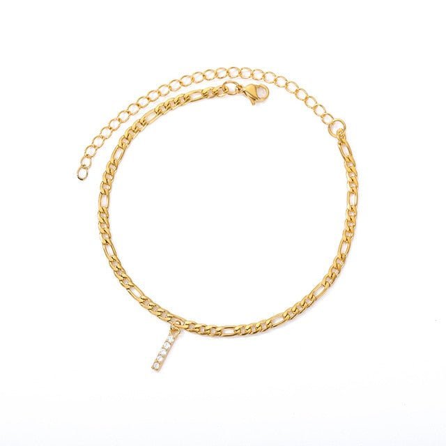 A-Z Initial Letter Anklet Bracelet - Limitless Jewellery