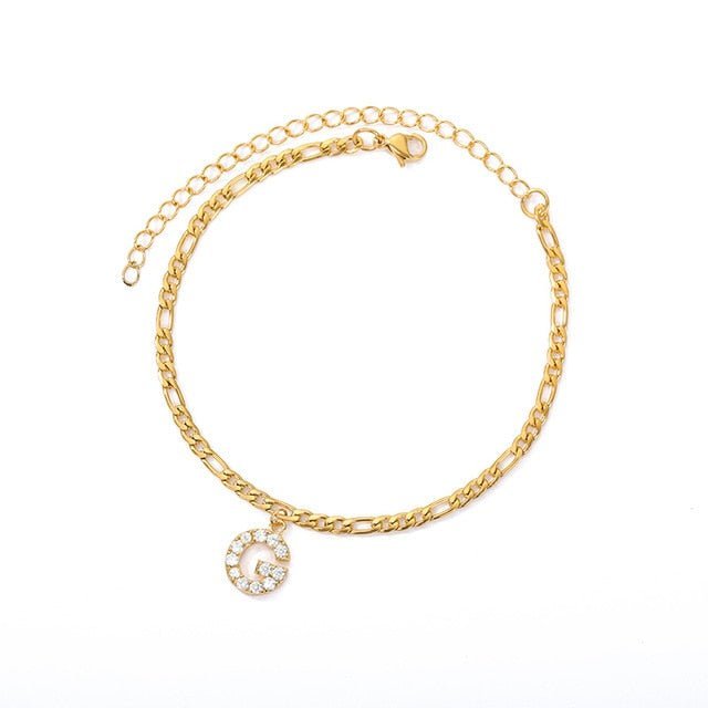 A-Z Initial Letter Anklet Bracelet - Limitless Jewellery