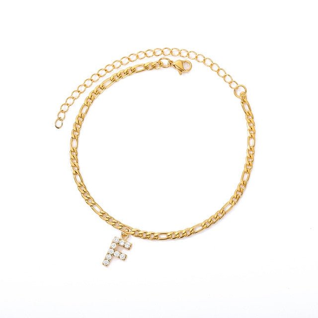 A-Z Initial Letter Anklet Bracelet - Limitless Jewellery