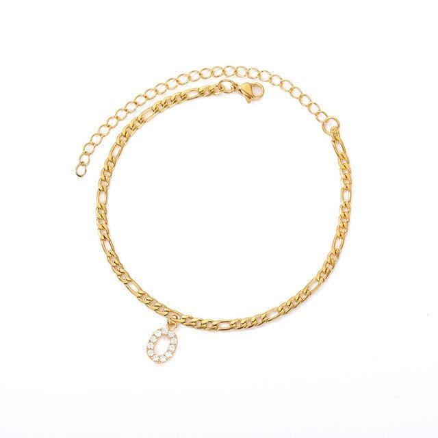 A-Z Initial Letter Anklet Bracelet - Limitless Jewellery