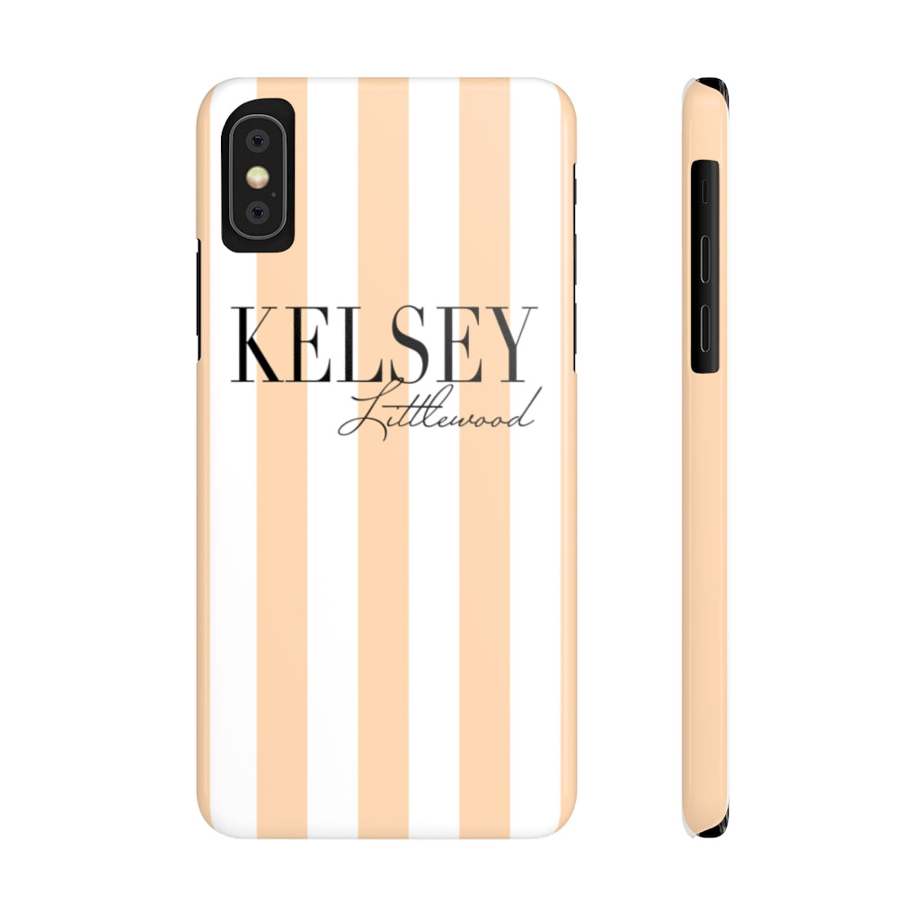 Personalized Peach La Mode iPhone Case