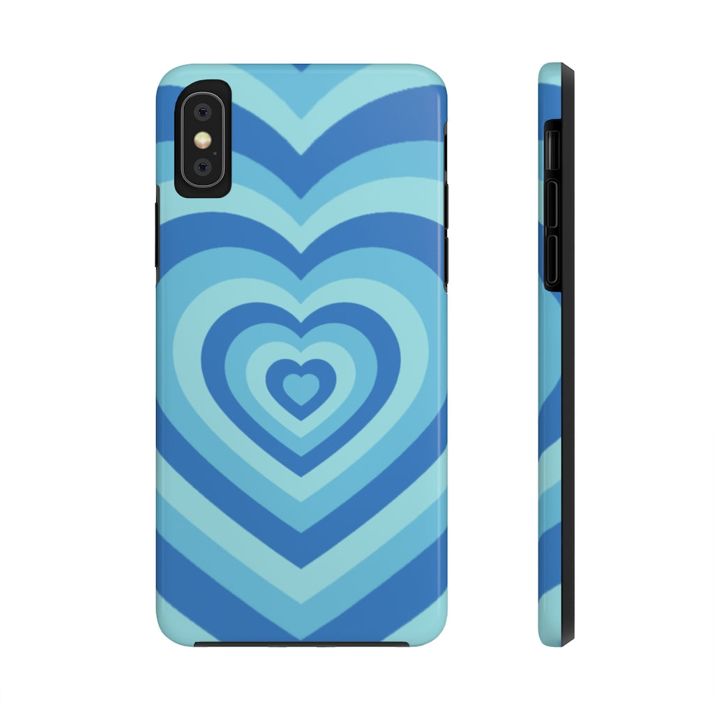 Blue Hearts iPhone Case