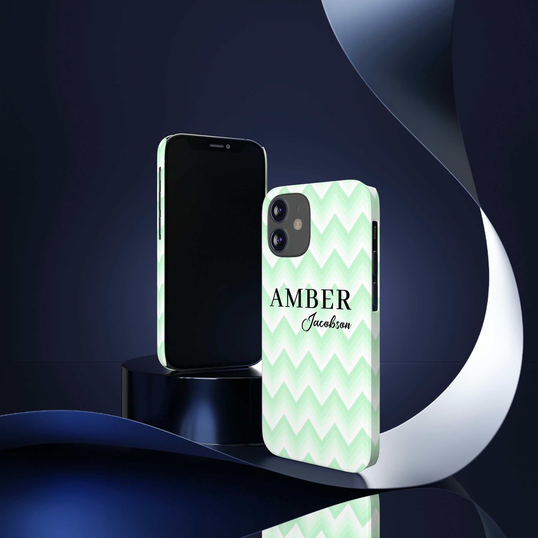 Wavy Green iPhone Case