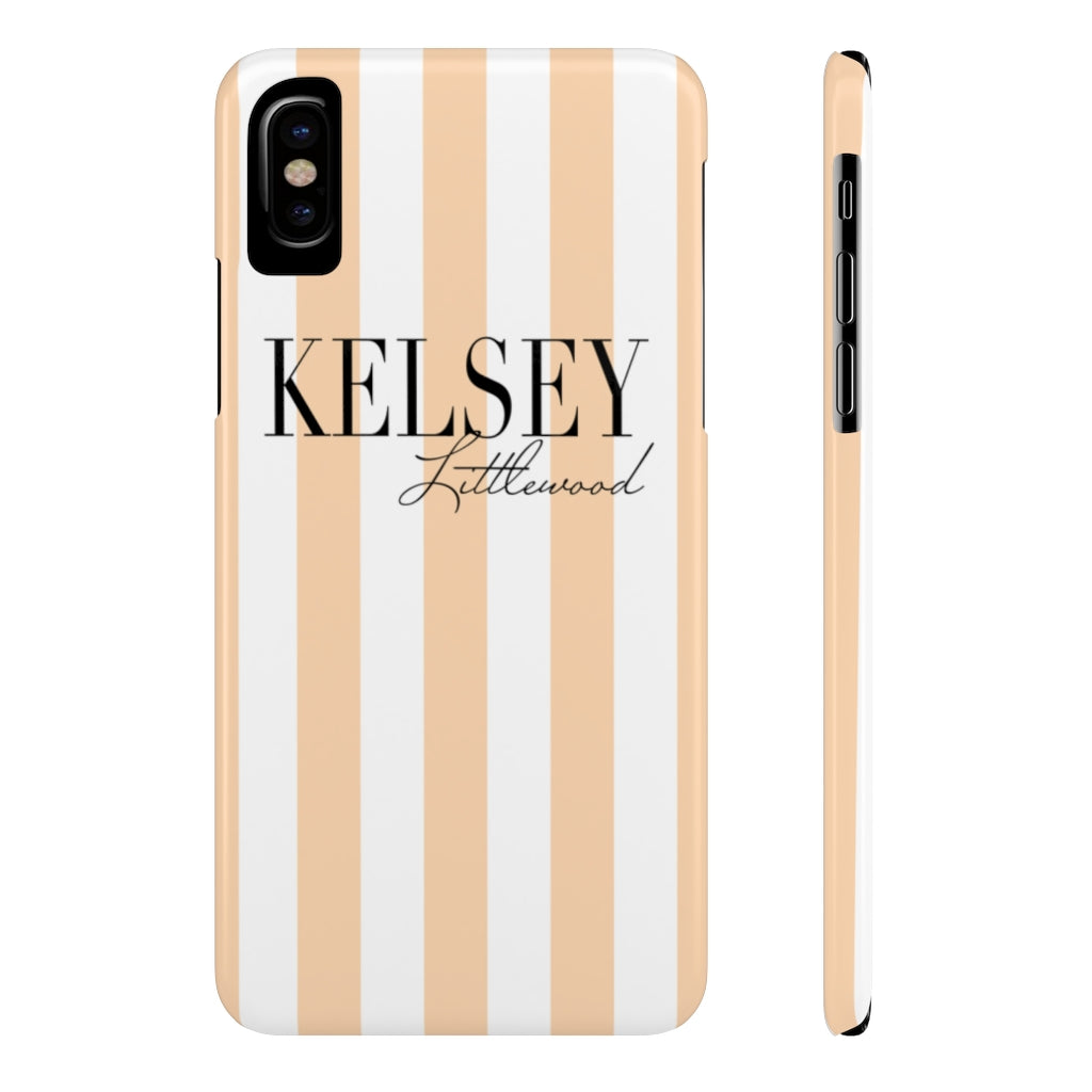 Personalized Peach La Mode iPhone Case