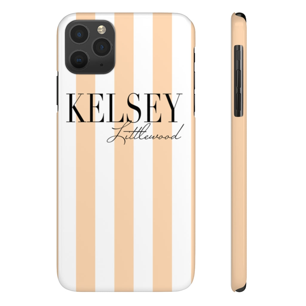 Personalized Peach La Mode iPhone Case