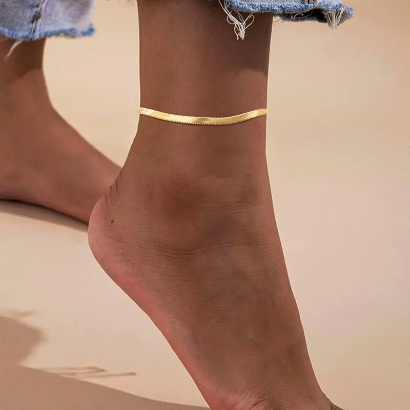 Adjustable Stainless Steel Snake Chain Anklet - Limitless Jewellery