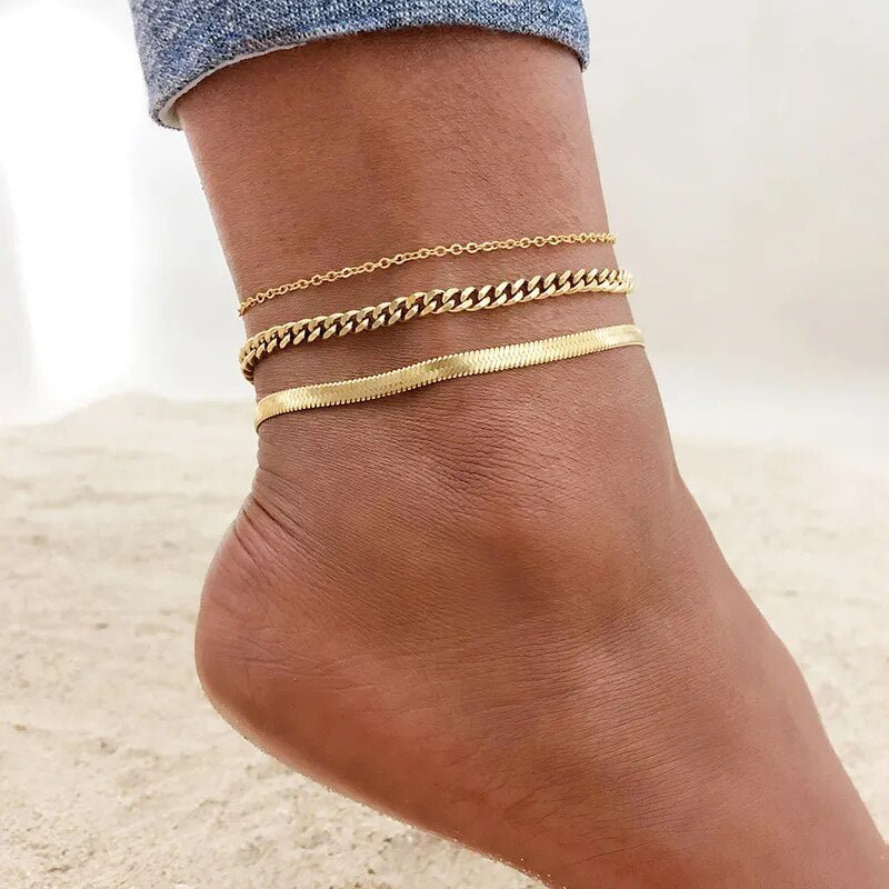 Adjustable Stainless Steel Snake Chain Anklet - Limitless Jewellery
