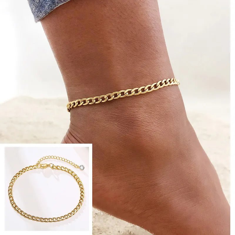 Adjustable Stainless Steel Snake Chain Anklet - Limitless Jewellery