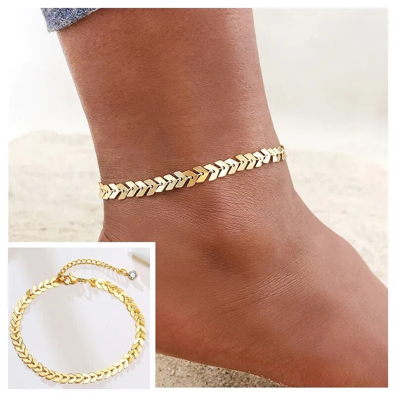Adjustable Stainless Steel Snake Chain Anklet - Limitless Jewellery