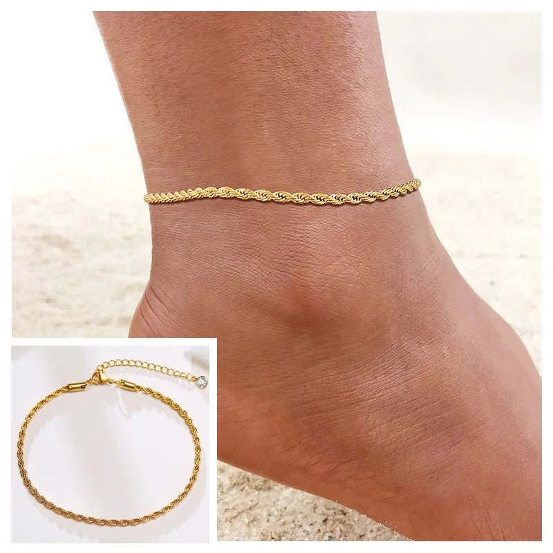 Adjustable Stainless Steel Snake Chain Anklet - Limitless Jewellery