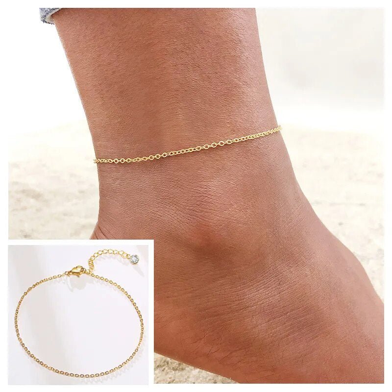 Adjustable Stainless Steel Snake Chain Anklet - Limitless Jewellery