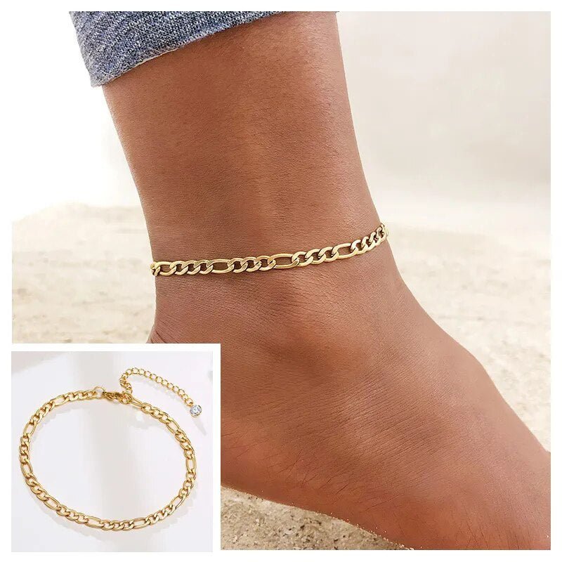 Adjustable Stainless Steel Snake Chain Anklet - Limitless Jewellery