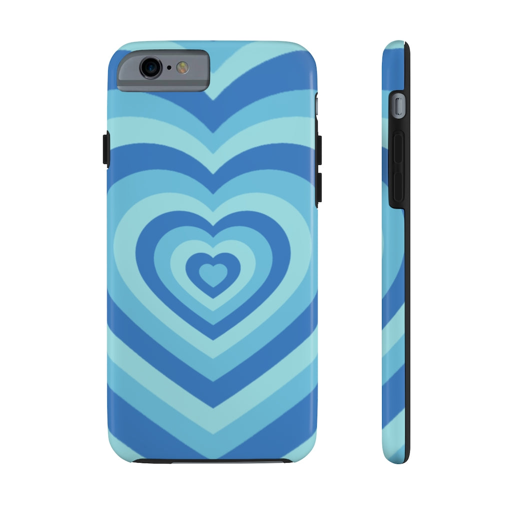 Blue Hearts iPhone Case