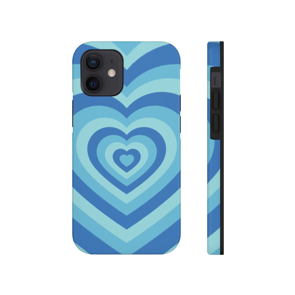 Blue Hearts iPhone Case