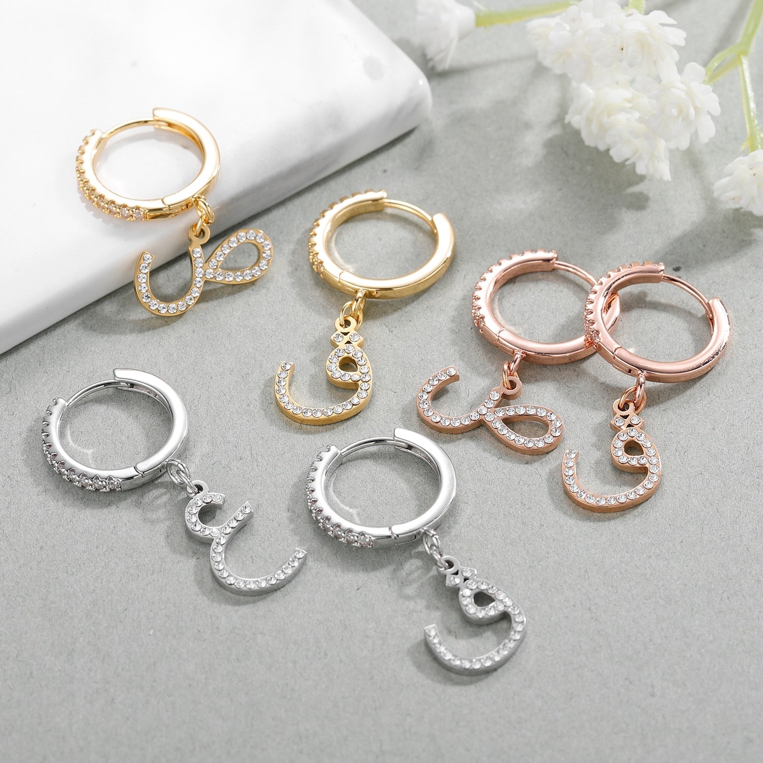 Arabic Letter Earrings - Limitless Jewellery