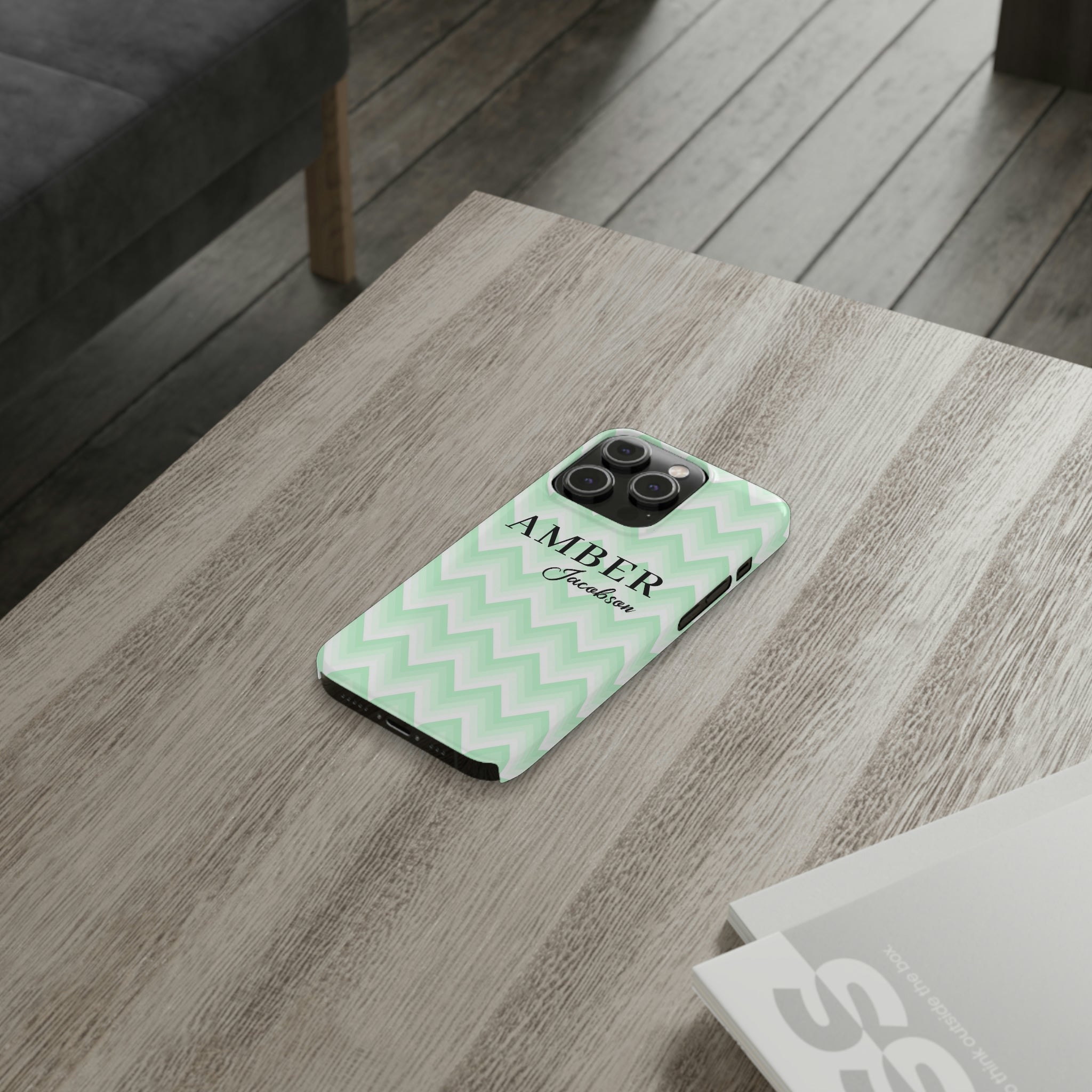 Wavy Green iPhone Case