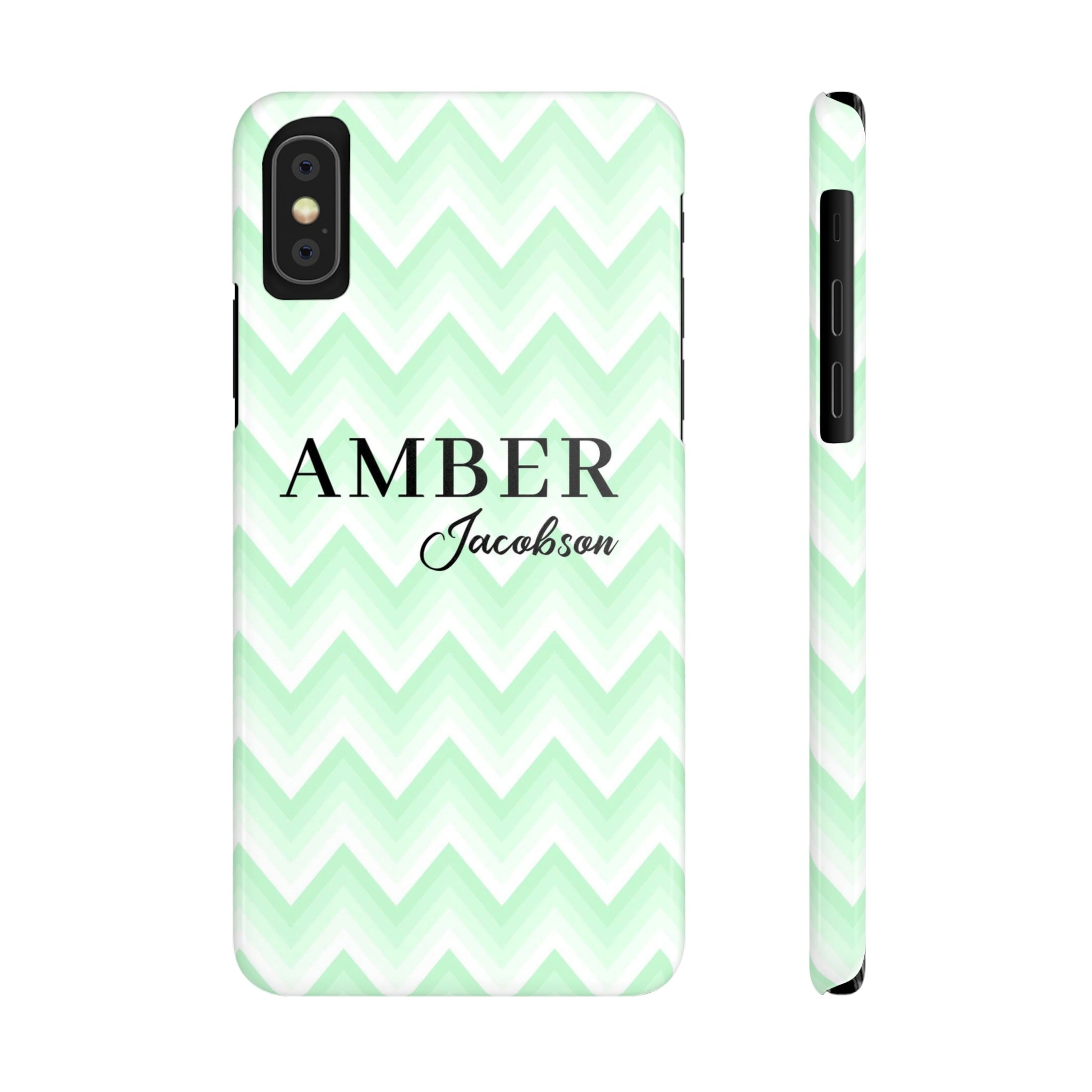 Wavy Green iPhone Case
