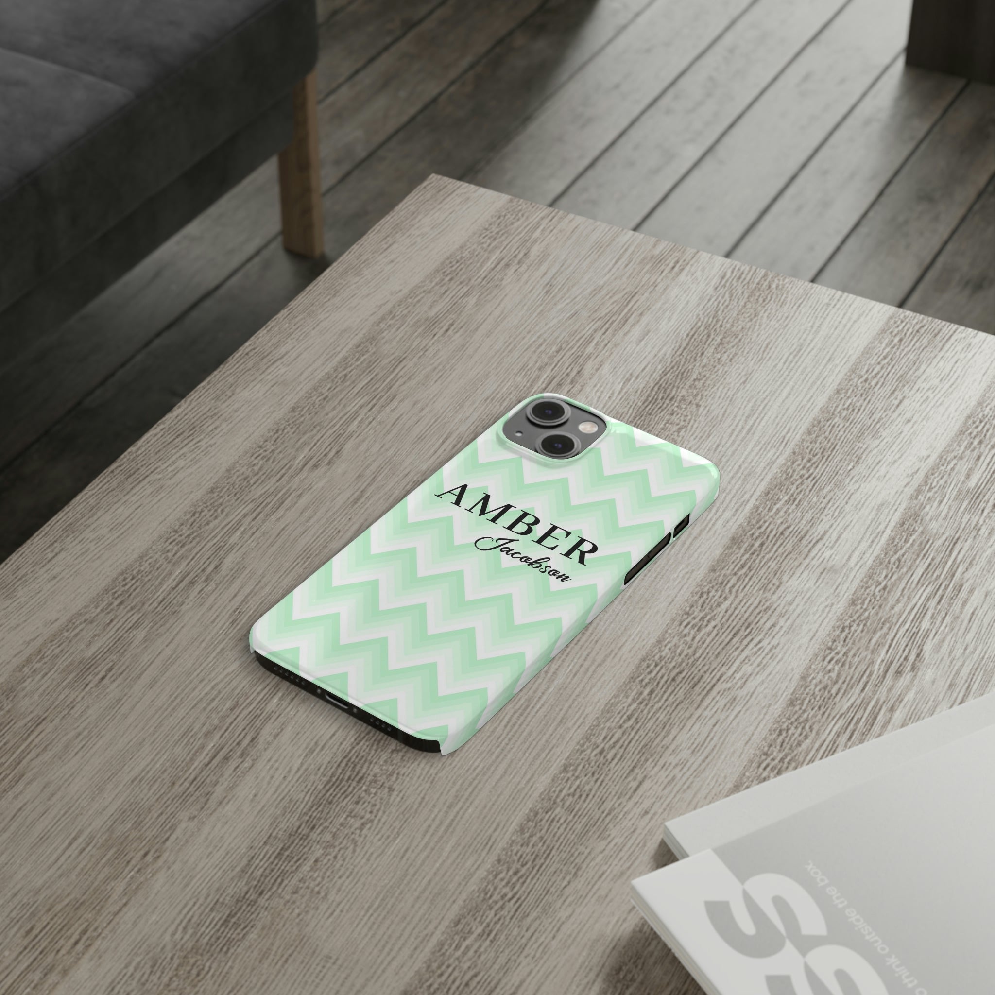 Wavy Green iPhone Case