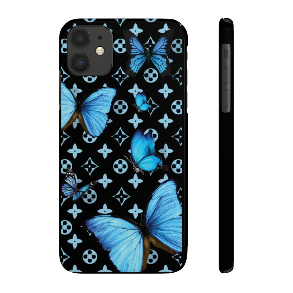 Butterfly Floral Print Slim Phone Case