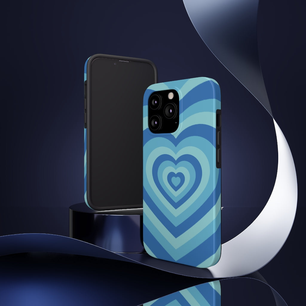 Blue Hearts iPhone Case