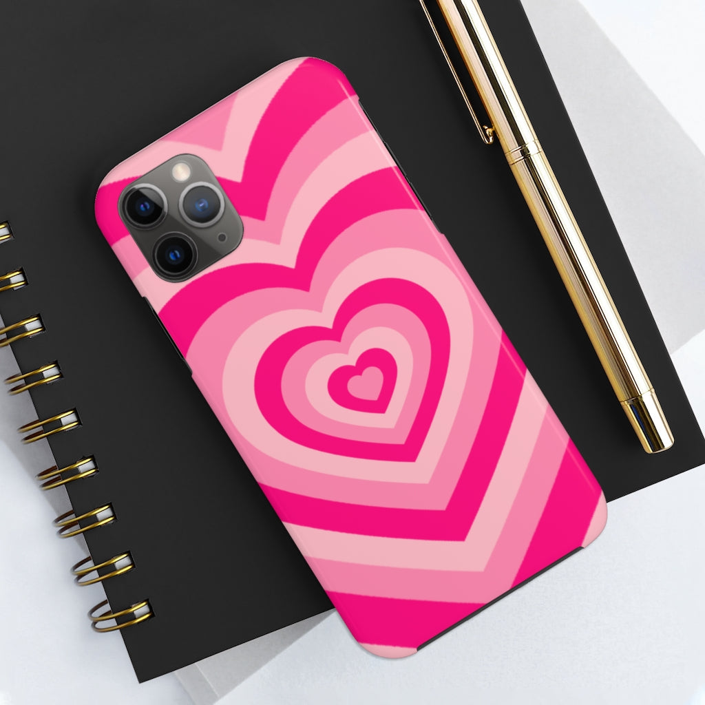 Pink Hearts iPhone Case