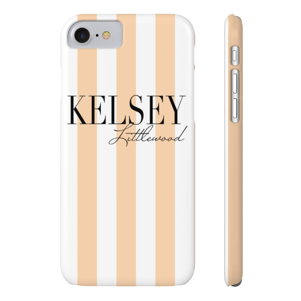 Personalized Peach La Mode iPhone Case