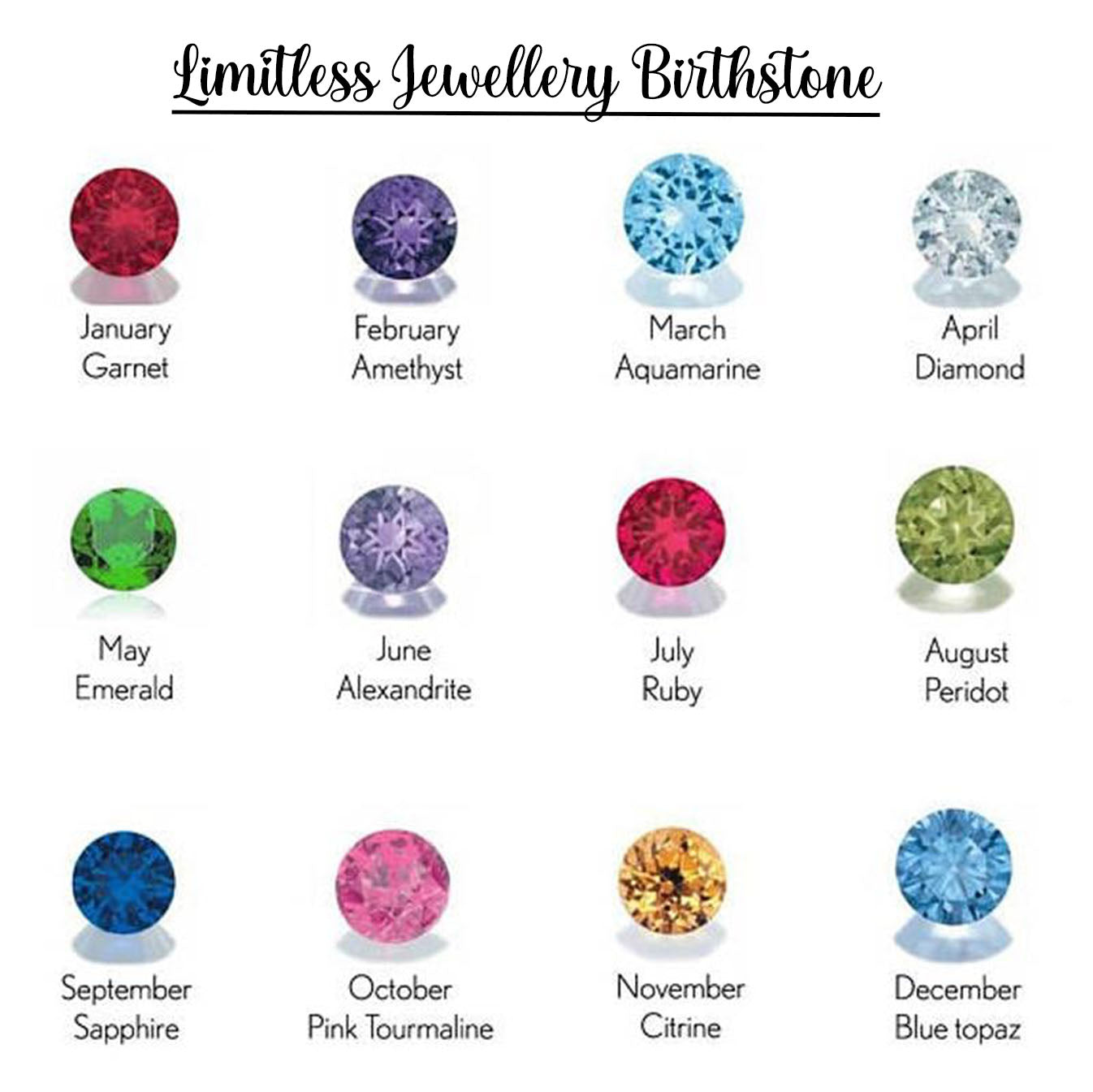 Personalized Birthstone Necklace - Limitless Jewellery