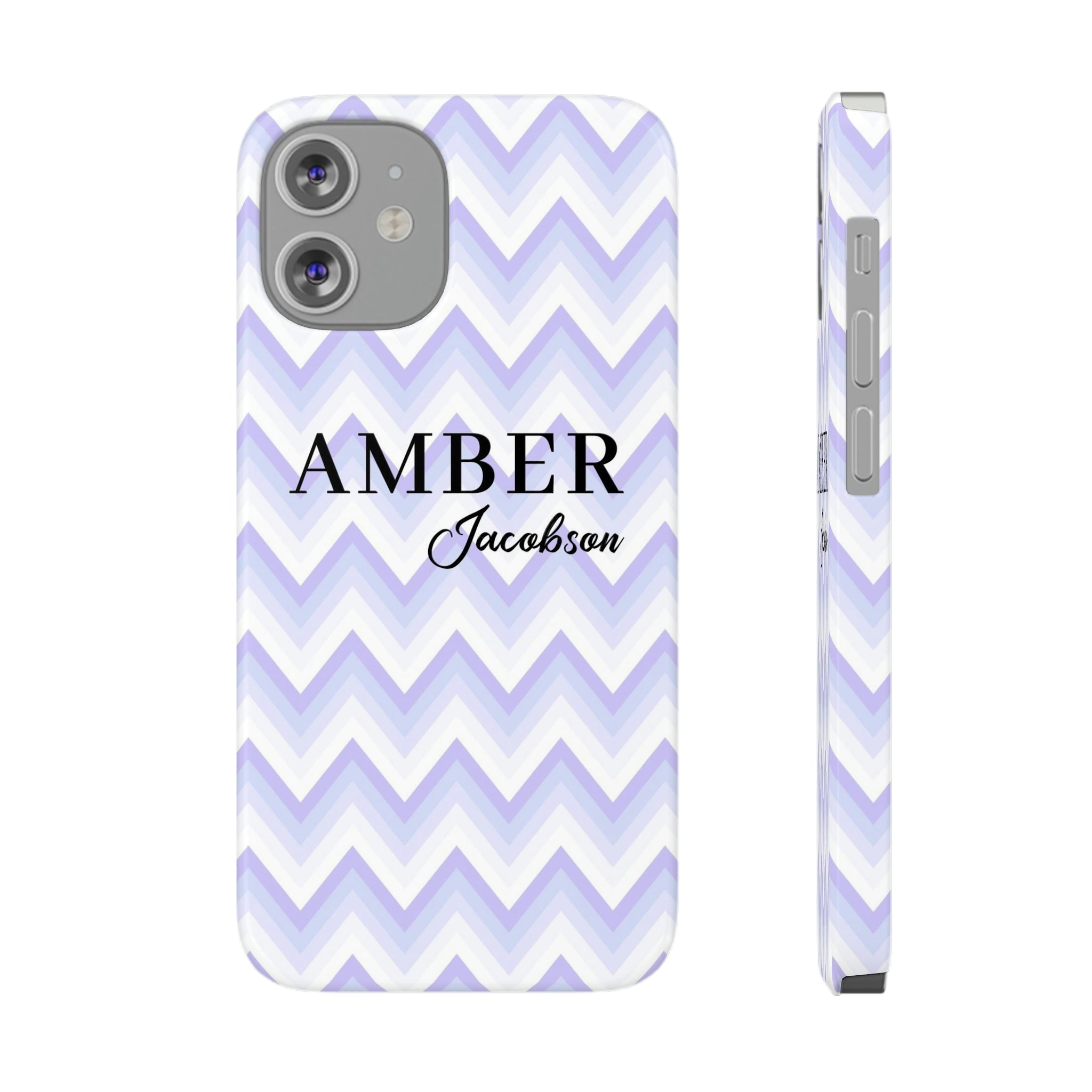 Personalized Purple Wavy iPhone Case