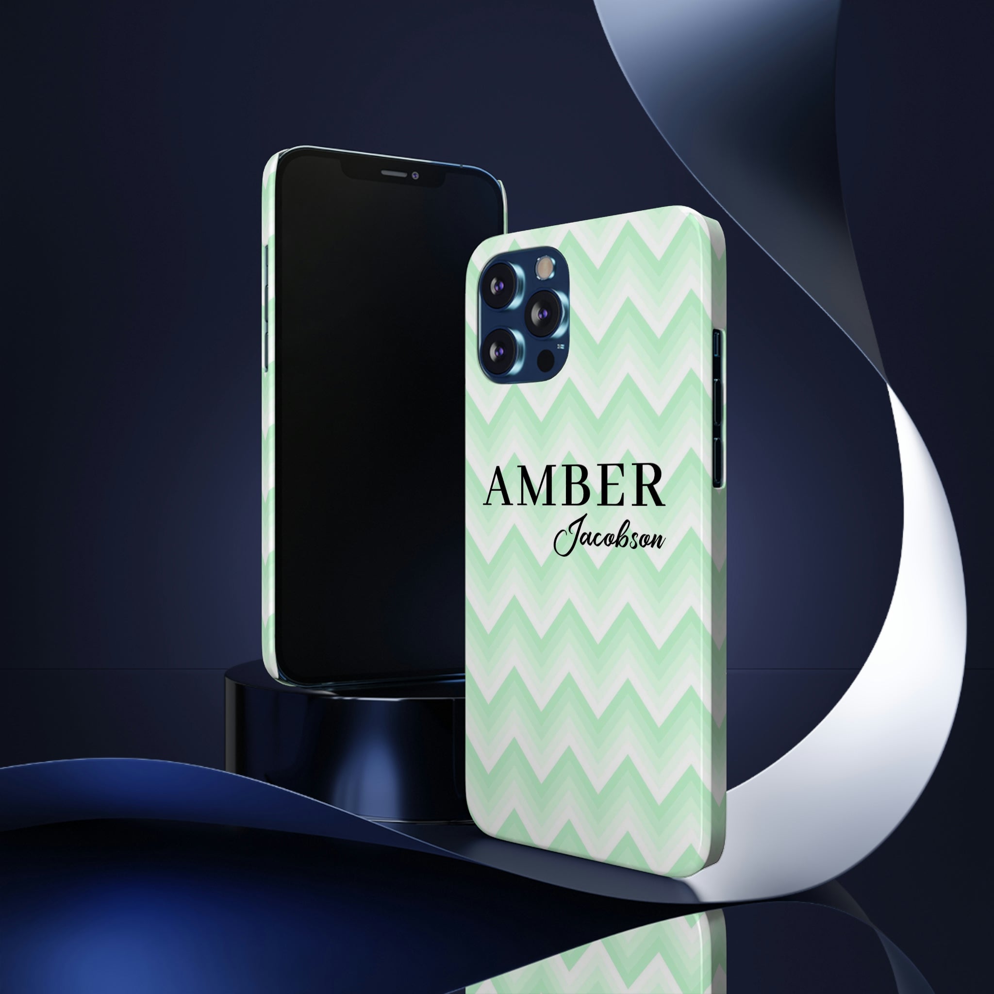 Wavy Green iPhone Case
