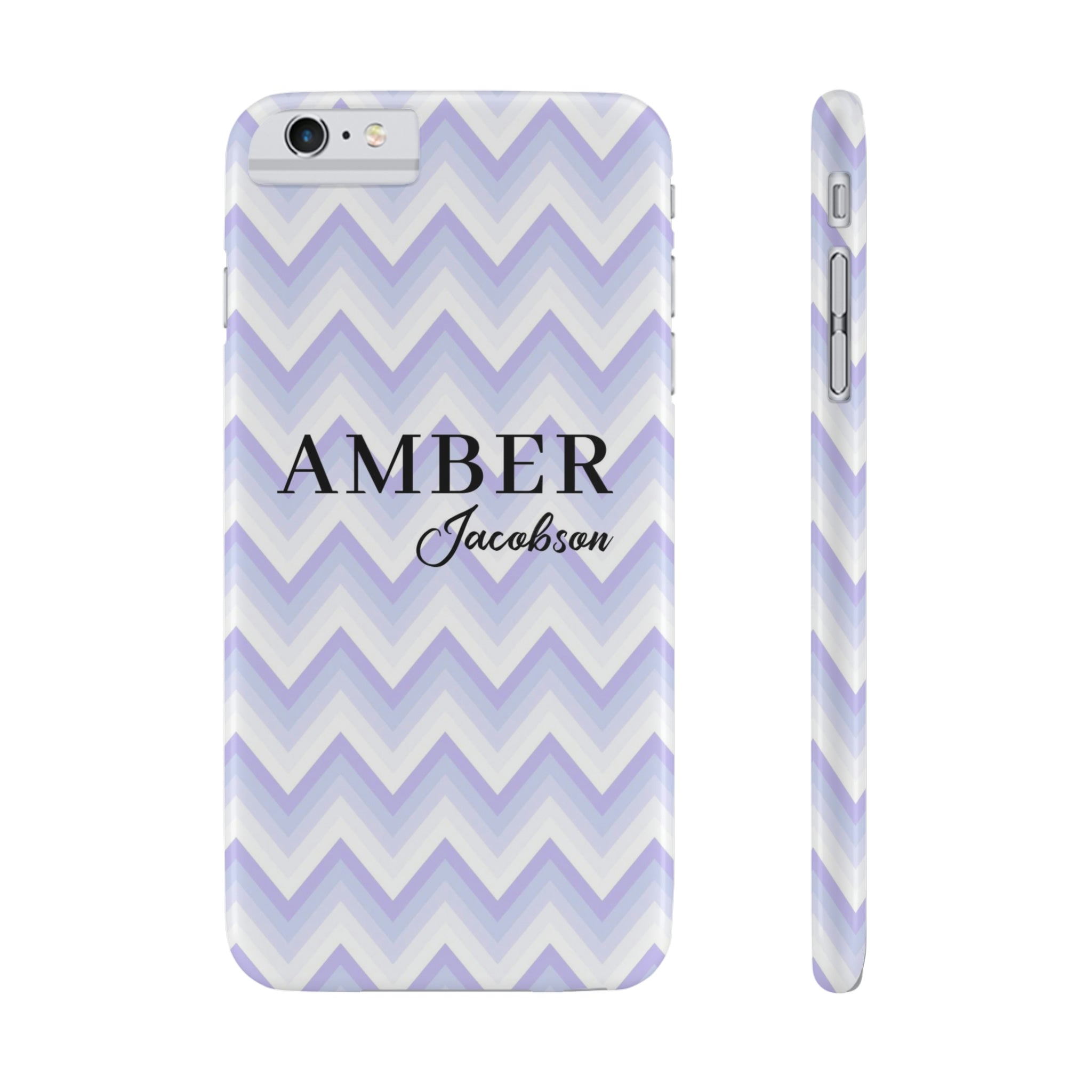 Personalized Purple Wavy iPhone Case