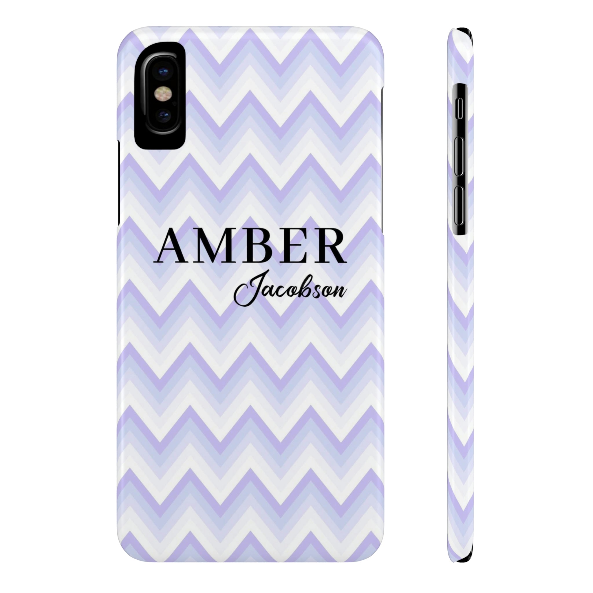 Personalized Purple Wavy iPhone Case