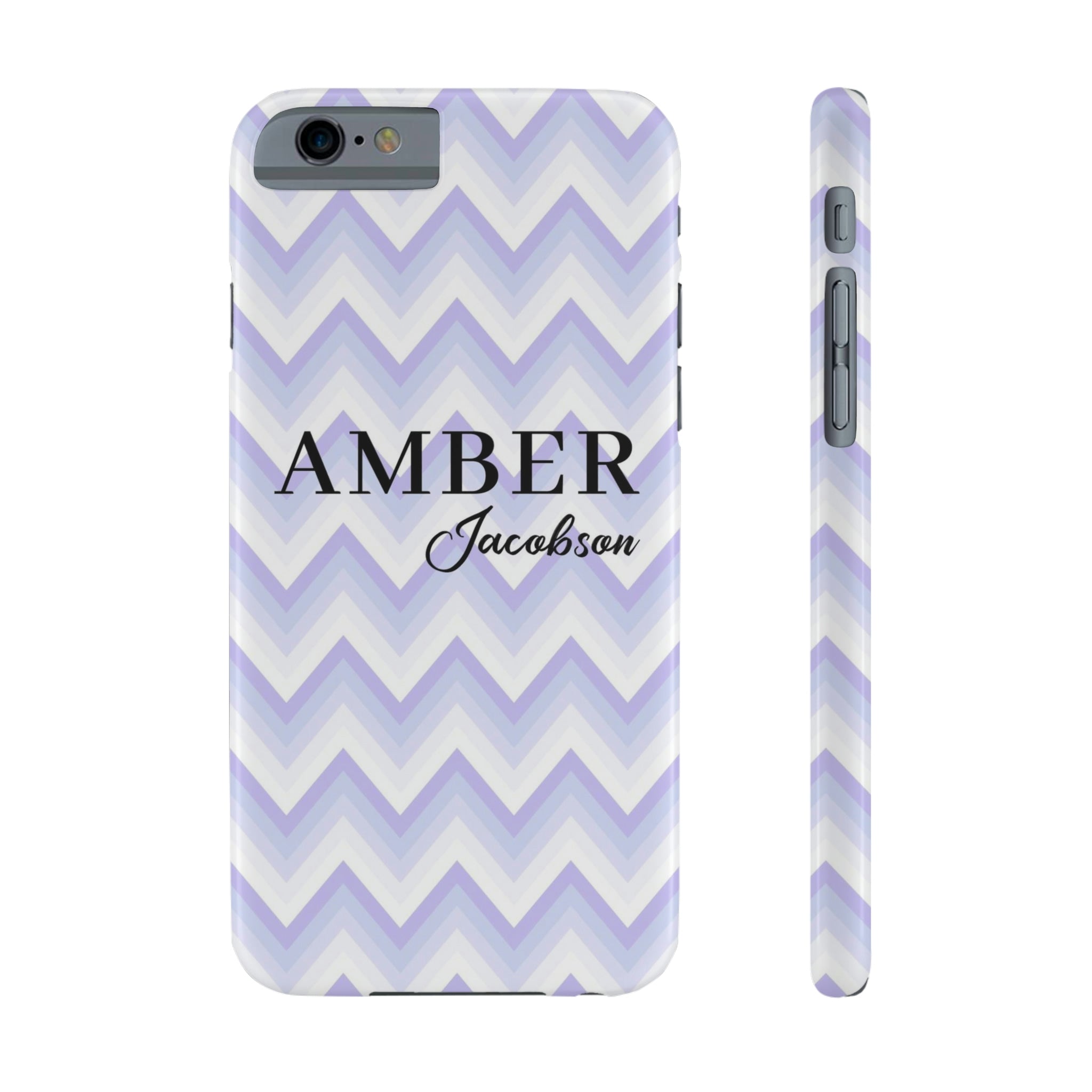 Personalized Purple Wavy iPhone Case