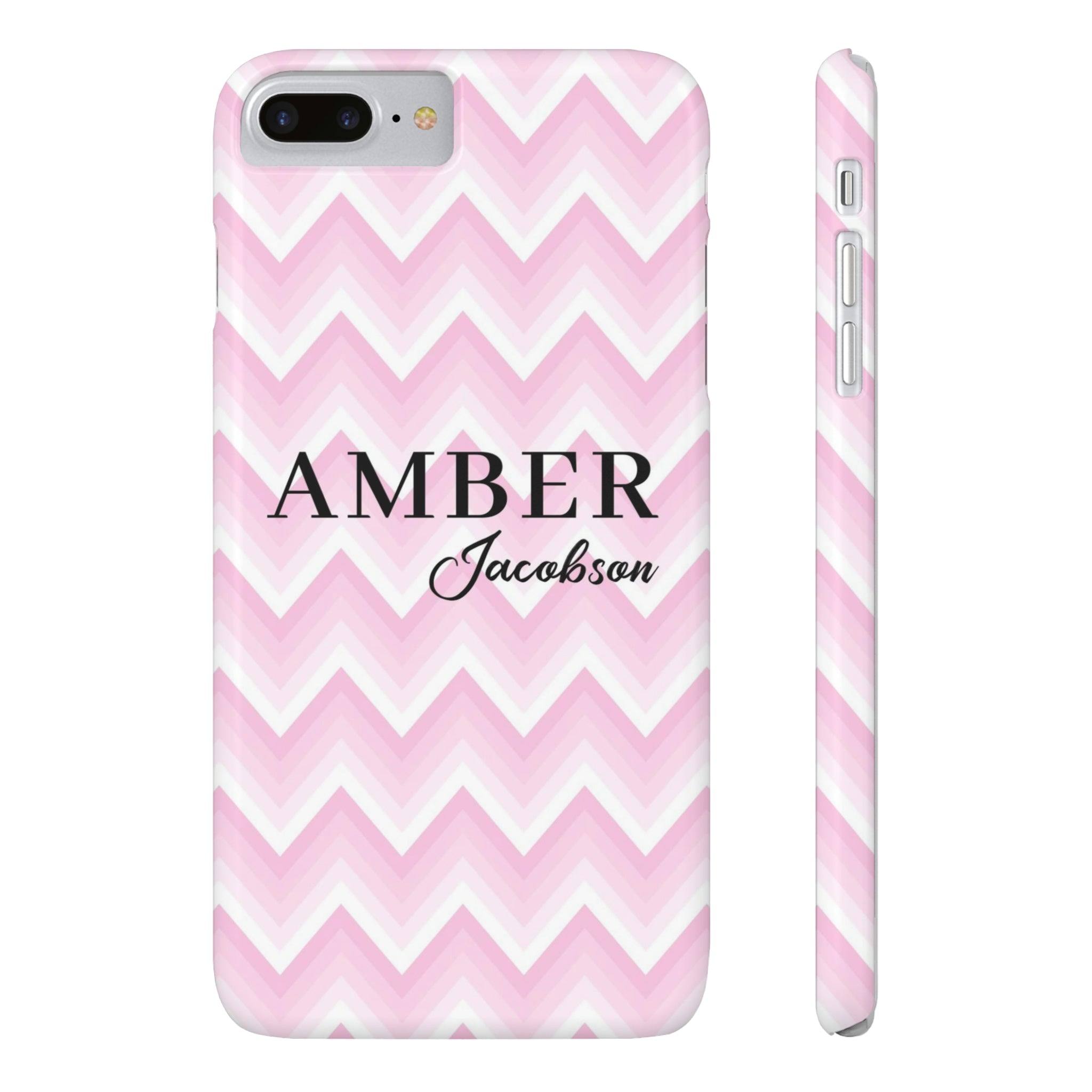 Personalized Wavy Pink iPhone Case