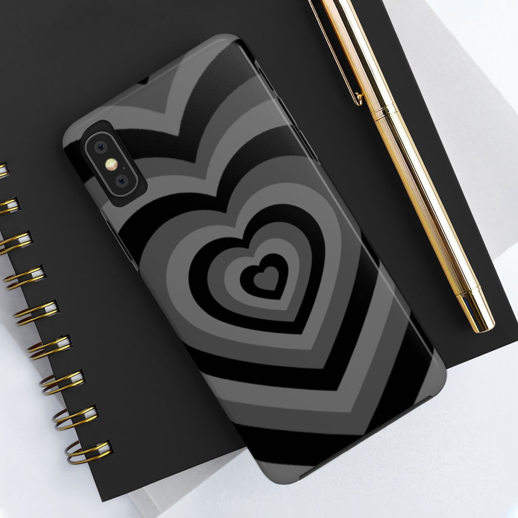 Black Hearts iPhone Case