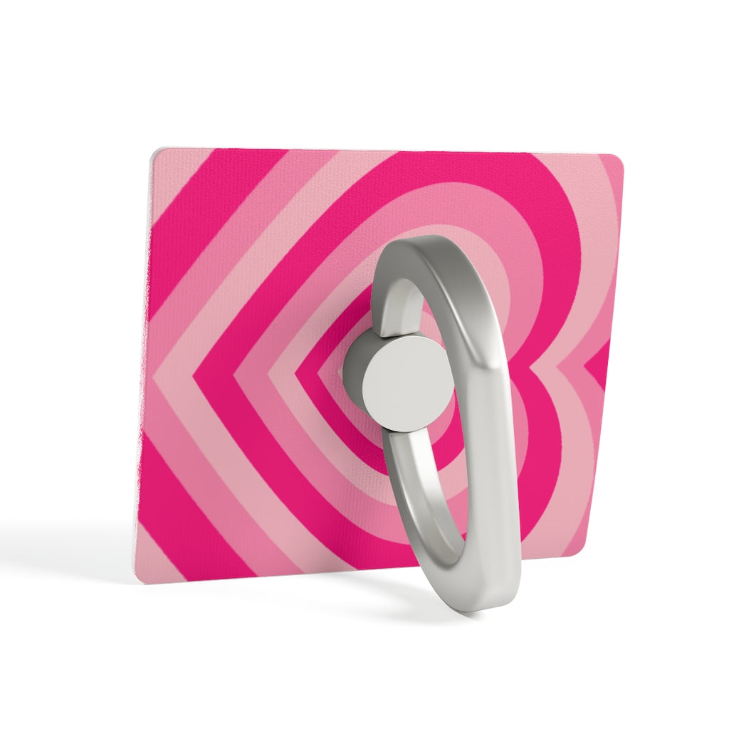 Pink Hearts Smartphone Ring Holder
