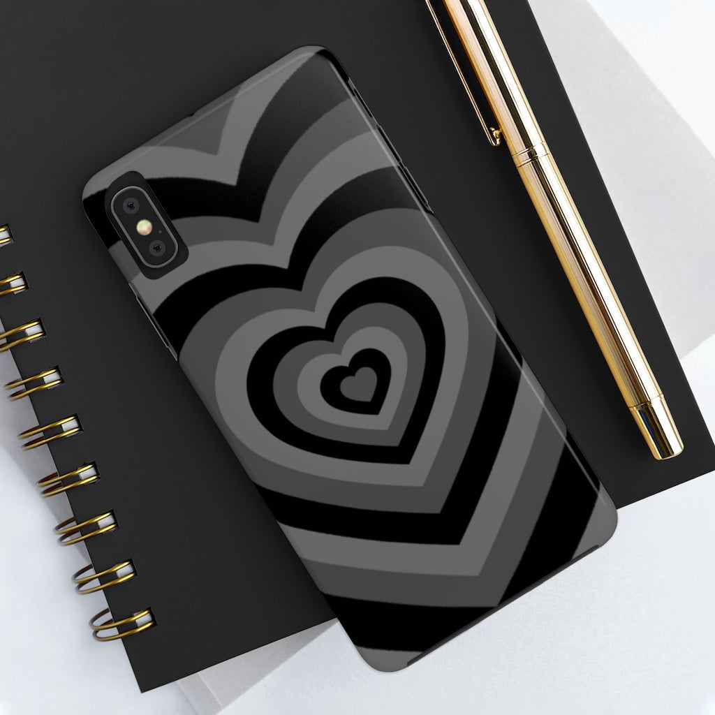 Black Hearts iPhone Case
