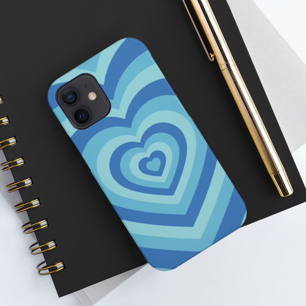 Blue Hearts iPhone Case