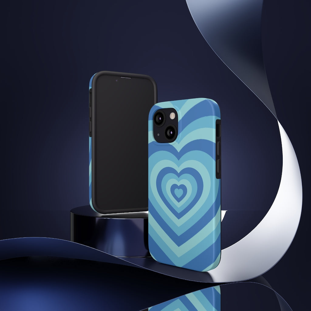 Blue Hearts iPhone Case