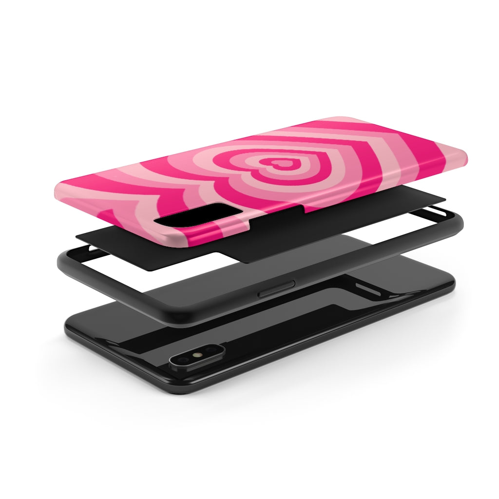 Pink Hearts iPhone Case