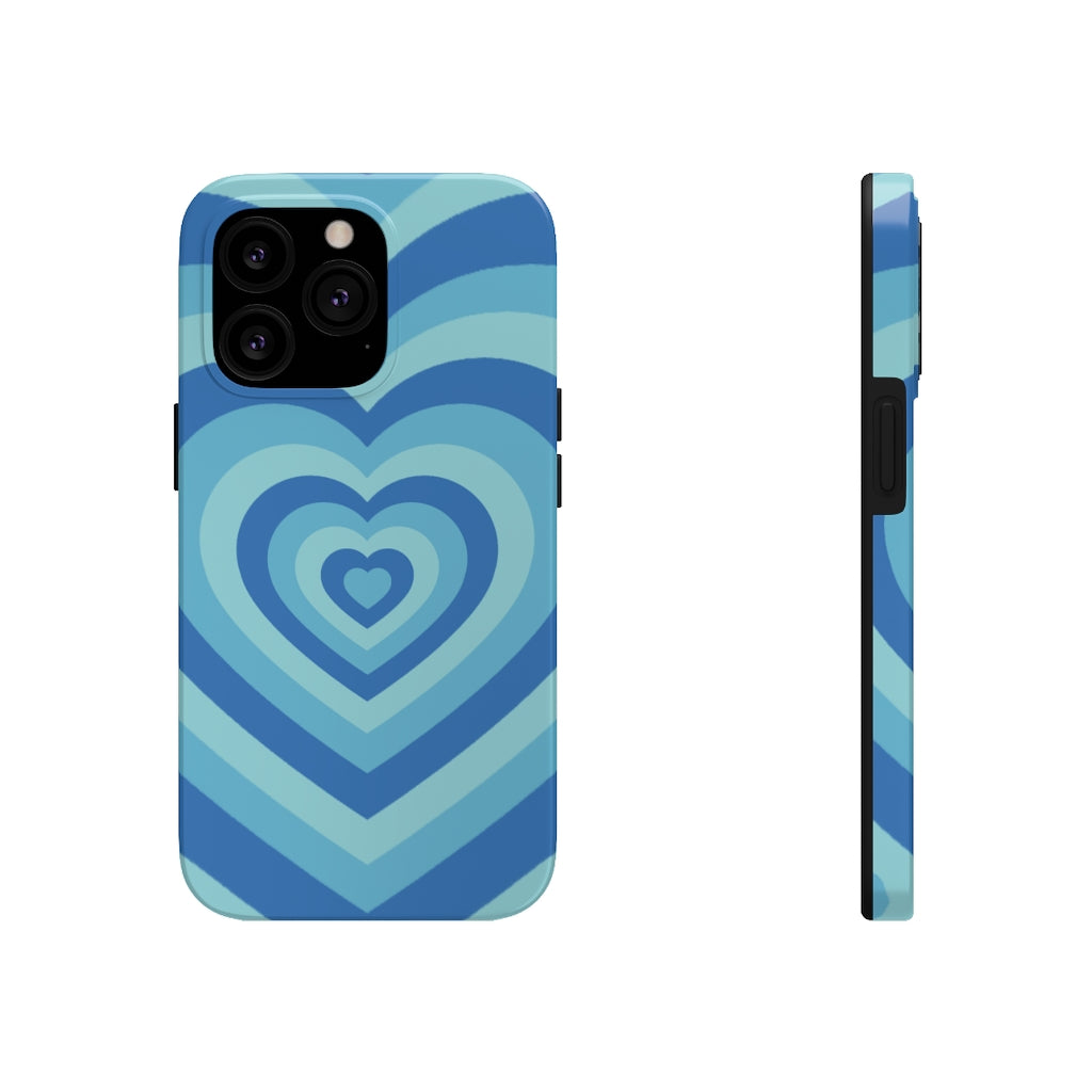 Blue Hearts iPhone Case