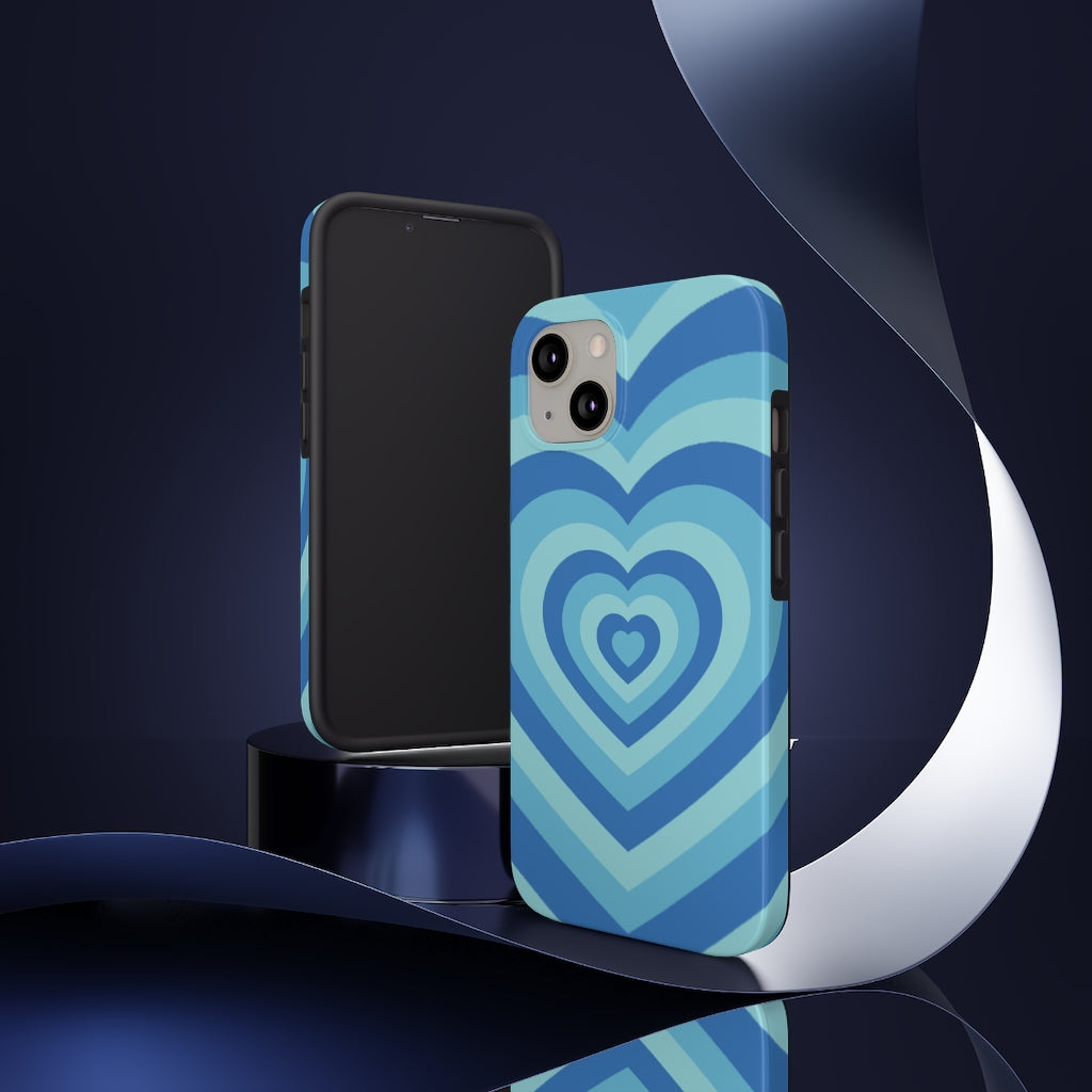 Blue Hearts iPhone Case