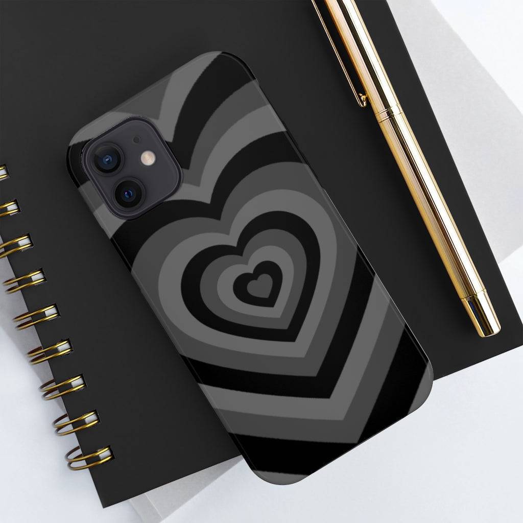 Black Hearts iPhone Case