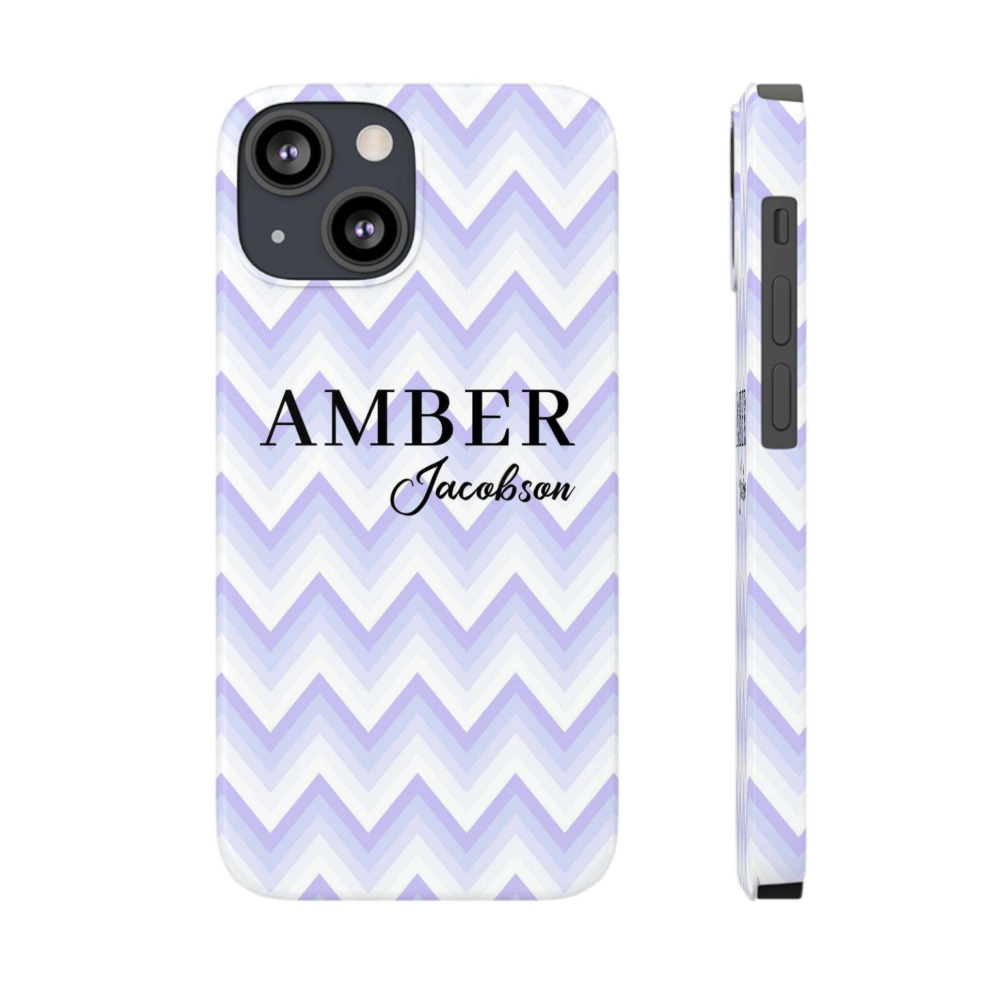 Personalized Purple Wavy iPhone Case